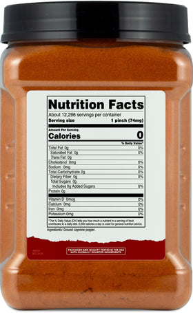Kitchen counter with Nutricost cayenne pepper ready to use