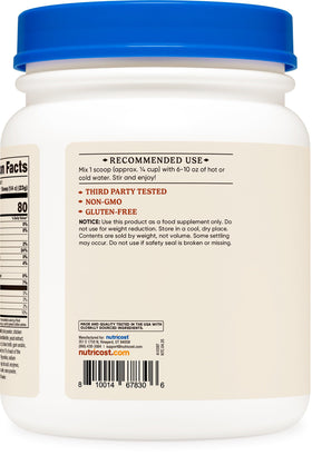 Nutricost Chicken Bone Broth Protein Powder added to soup for richer texture.