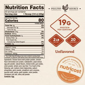 Nutricost Chicken Bone Broth Protein Powder canister on kitchen counter ready to boost recipes.