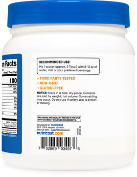 Nutricost Coconut Milk Powder dissolves in warm water to create light coconut milk