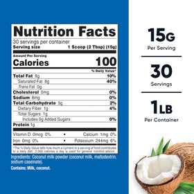 Nutricost Coconut Milk Powder in a bowl shows smooth texture for curries