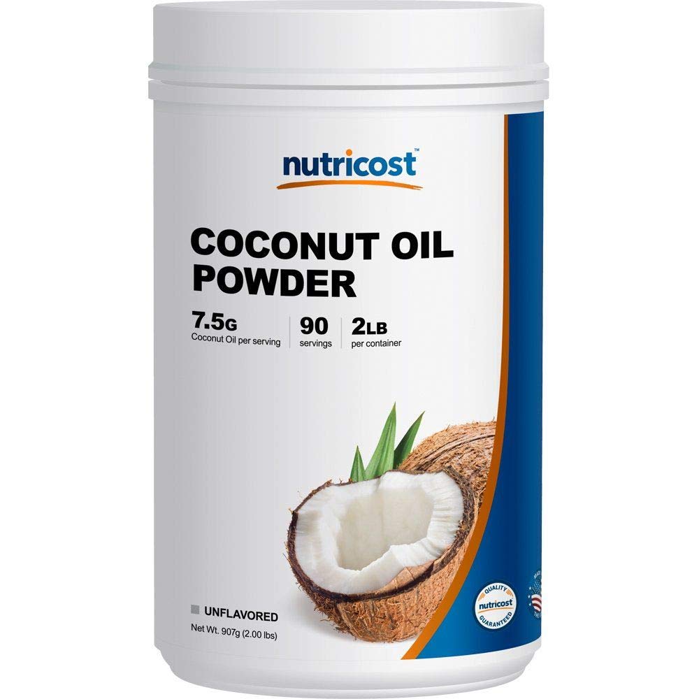 Nutricost Coconut Oil Powder bottle, ideal coffee creamer and shake enhancer