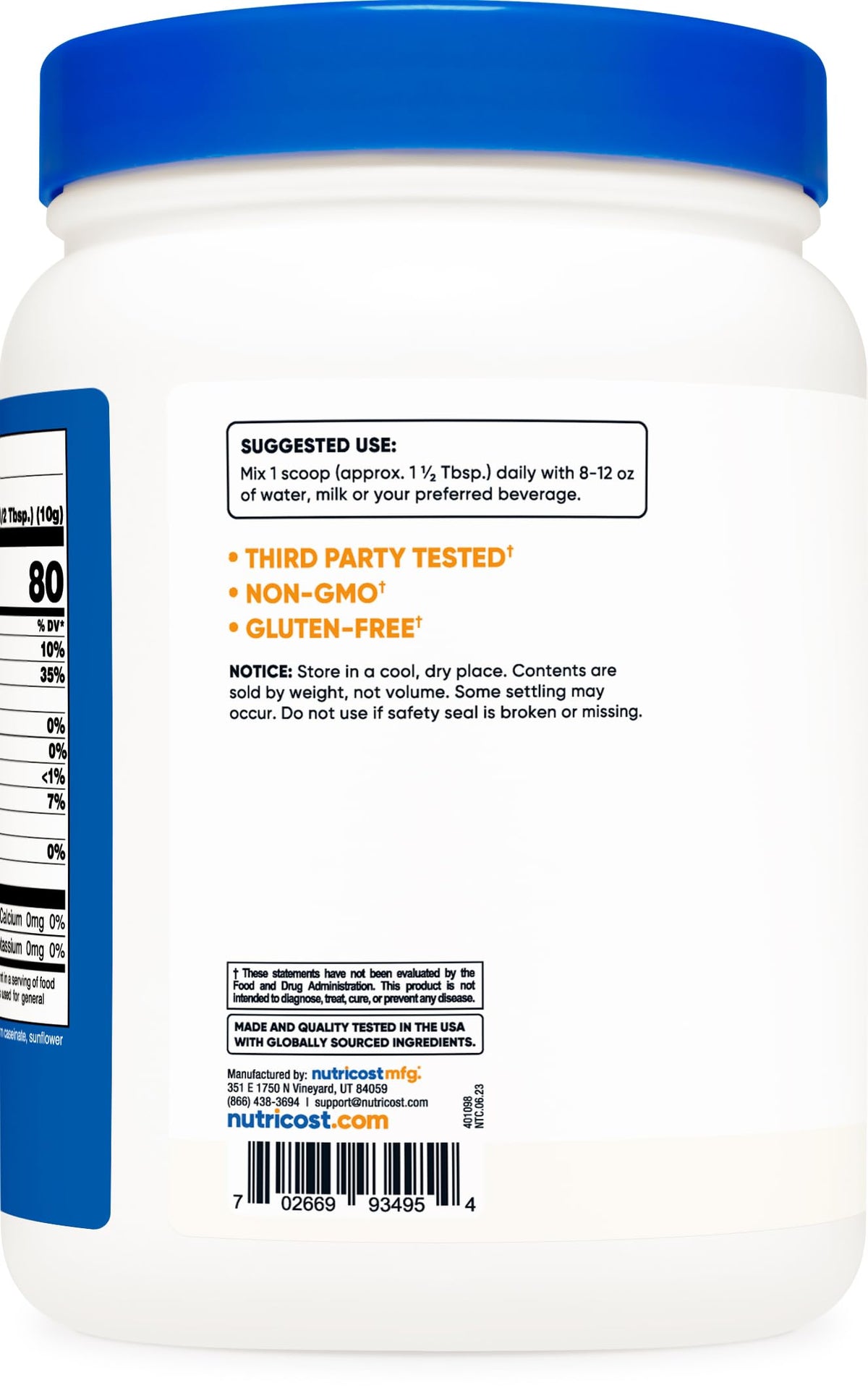 Nutricost Coconut Oil Powder whisked into a protein shake for energy.