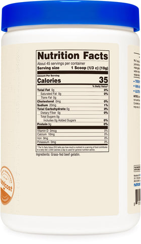 Nutricost label highlights GMO-free and gluten-free
