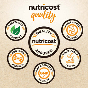 Nutricost kale powder label with USDA Organic seal.