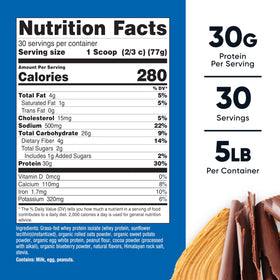 Nutricost meal replacement label closeup shows gluten-free and GMO-free formula.