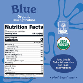 Nutricolor blue packaging label on a clean product box