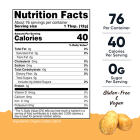 Nutricost Organic Potato Starch USDA Organic label on packaging