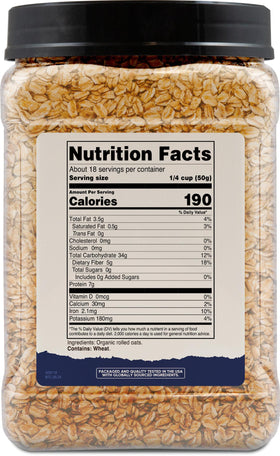 Nutricost USDA Organic vegan oats in a GMO-free pantry