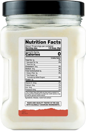 Nutricost Pantry kitchen scene with Monk Fruit Allulose pack for versatile use.
