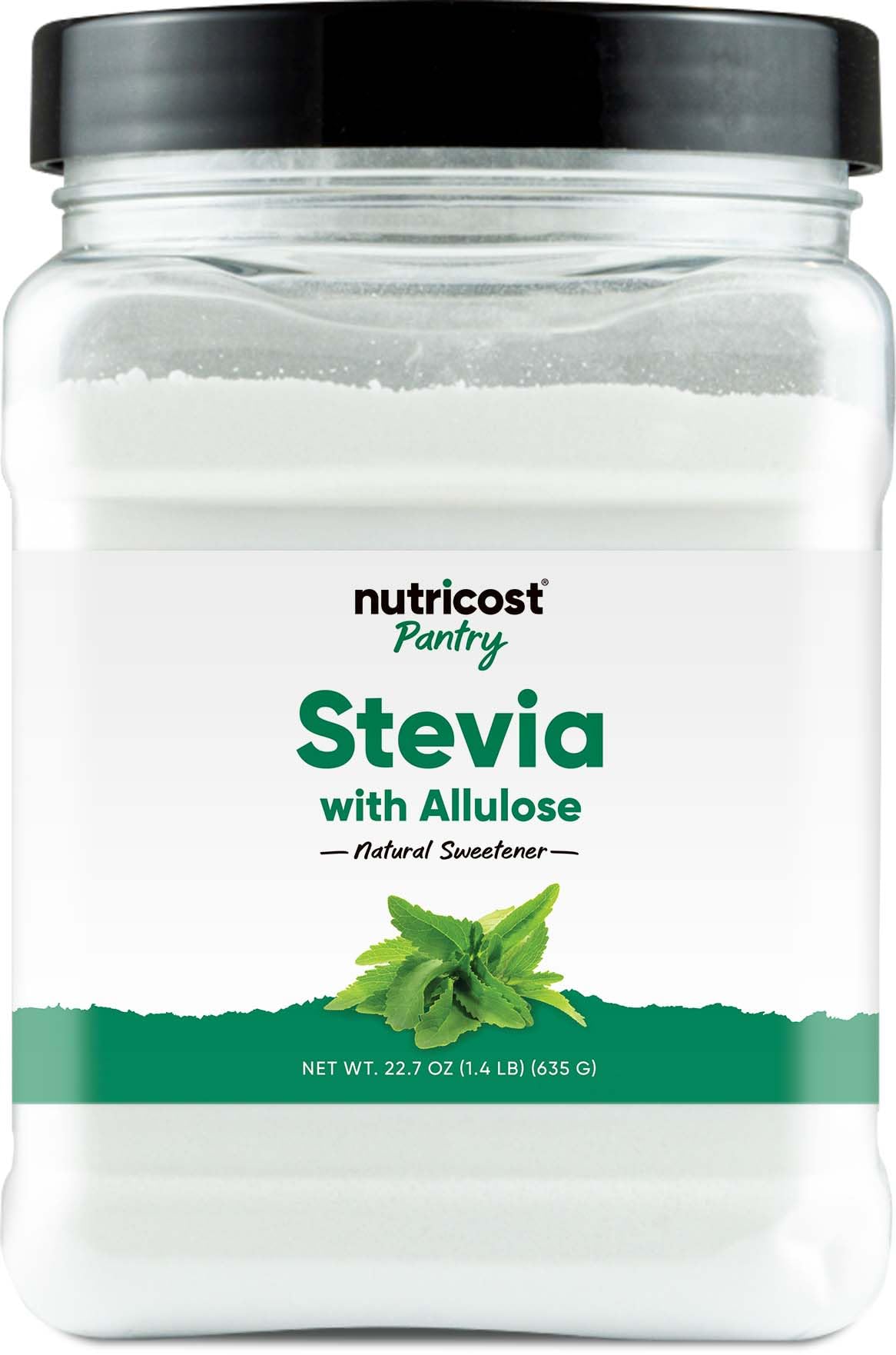 Nutricost Pantry Stevia with Allulose bottle for daily use and long-lasting supply