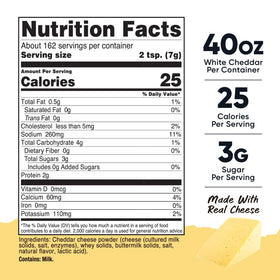 Nutricost Pantry White Cheddar Cheese Powder close-up highlighting premium ingredients