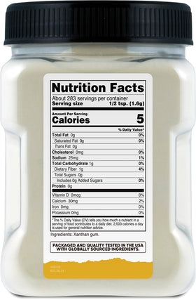 Nutricost Xanthan Gum being measured for sauces and emulsions.