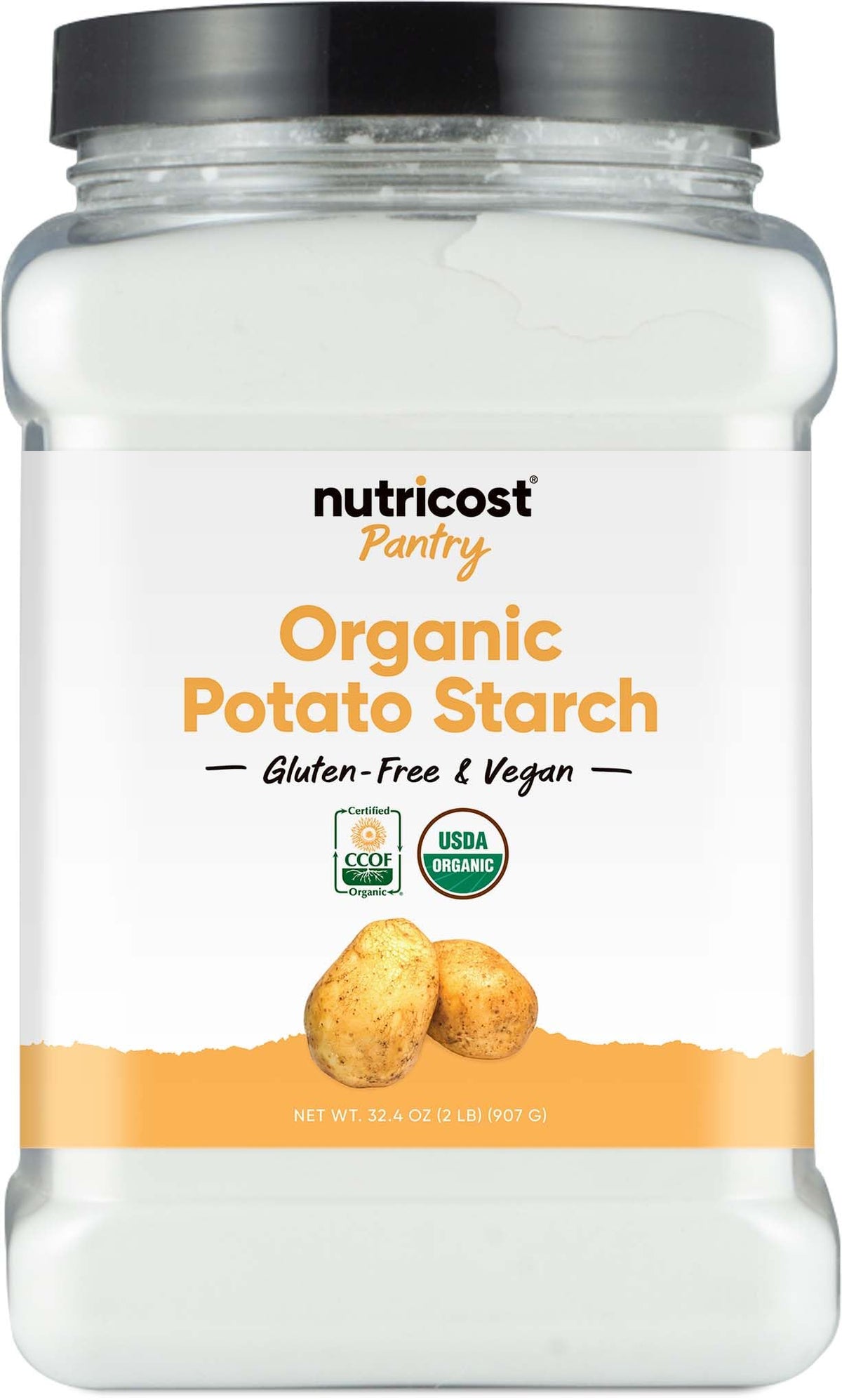 Nutricost Potato Starch 2lb container ready for gluten-free baking and thickening