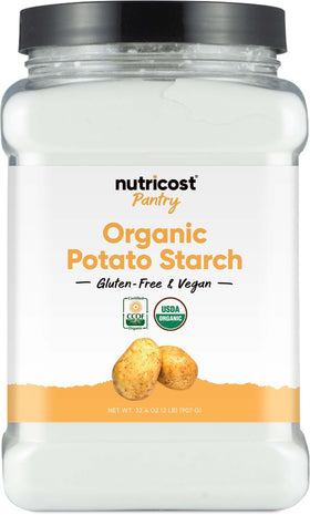 Nutricost Potato Starch 2lb container ready for gluten-free baking and thickening