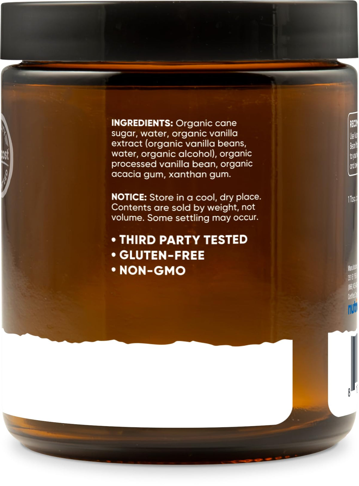 Nutricost vanilla paste used as a versatile cooking ingredient.