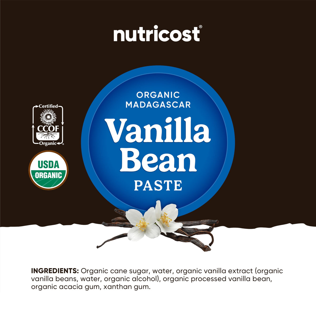 Nutricost vanilla paste open bottle ready for recipes