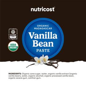 Nutricost vanilla paste open bottle ready for recipes