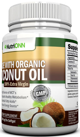 NutriONN packaging with certification logo promoting pure organic quality.