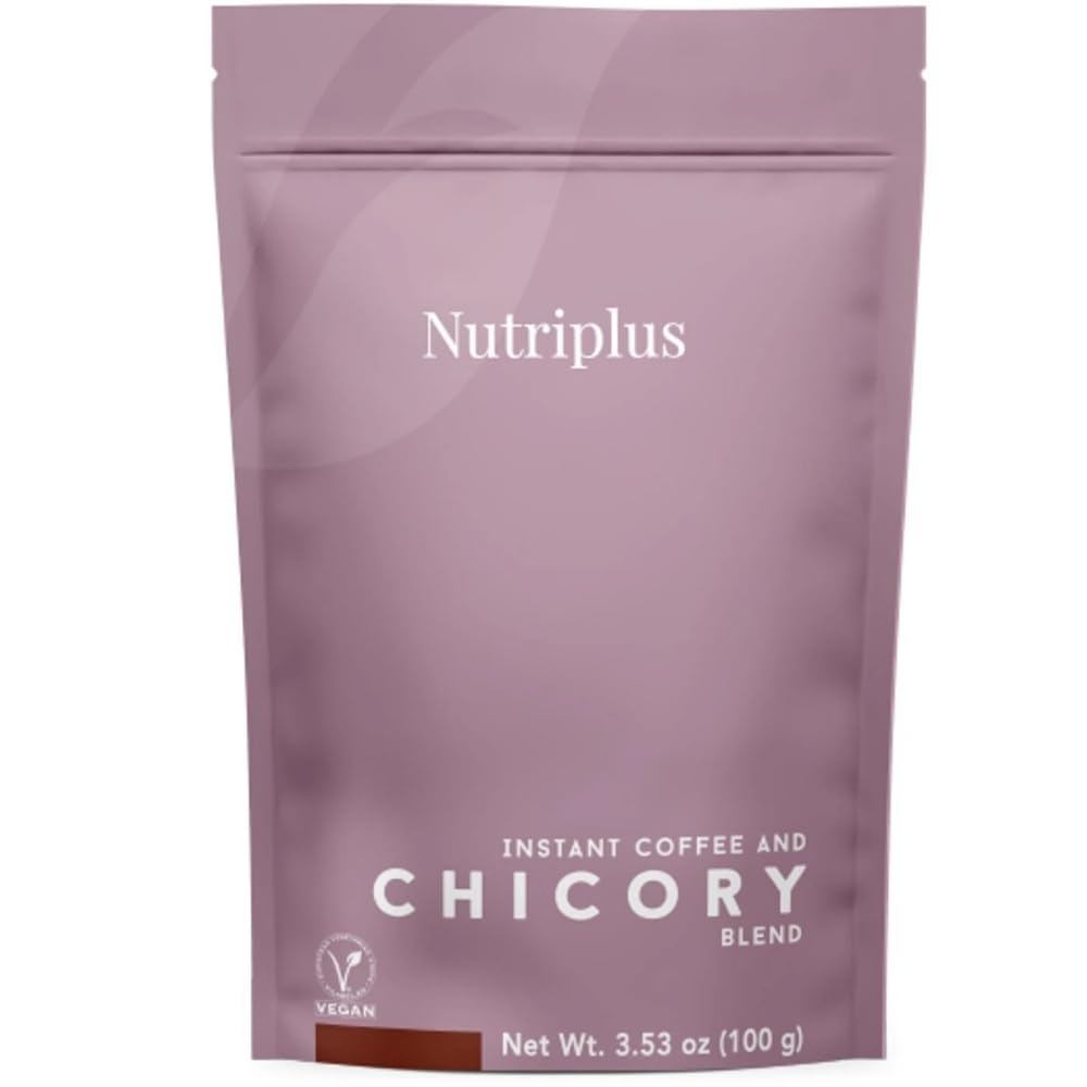 Nutriplus Farmasi packaging highlights the low-caffeine chicory blend.