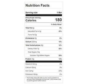 Nutrisystem Lunch Bars nutrition graphic highlighting 10g protein per bar.