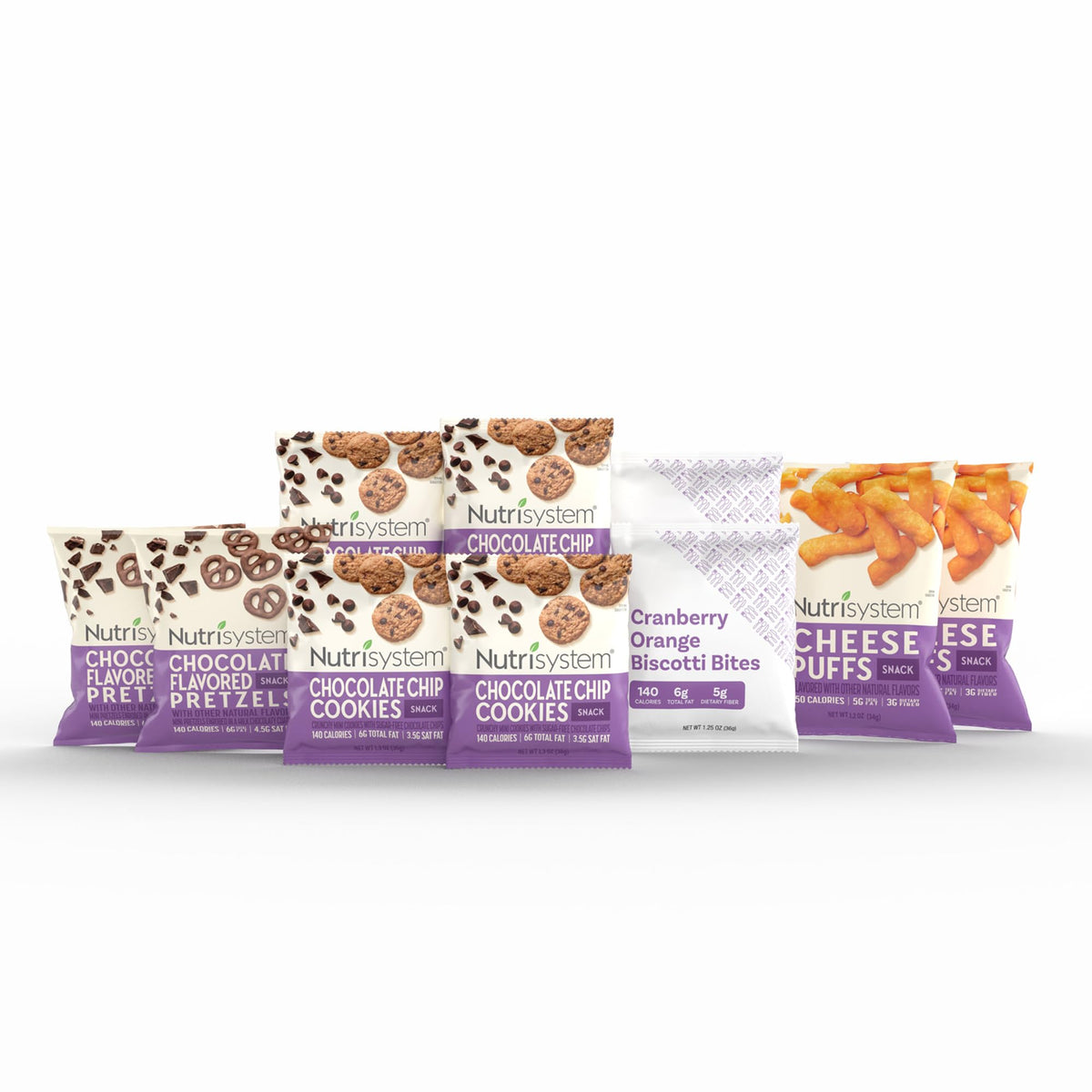 Nutrisystem movie night chocolate chip cookies pack shows portion-controlled snack option