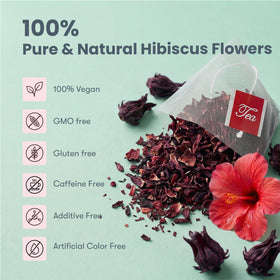Close-up of hibiscus flowers highlighting natural color and rich aroma.