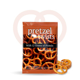 NutriWise Pretzel Protein Twists packaging, keto friendly snack on the go.