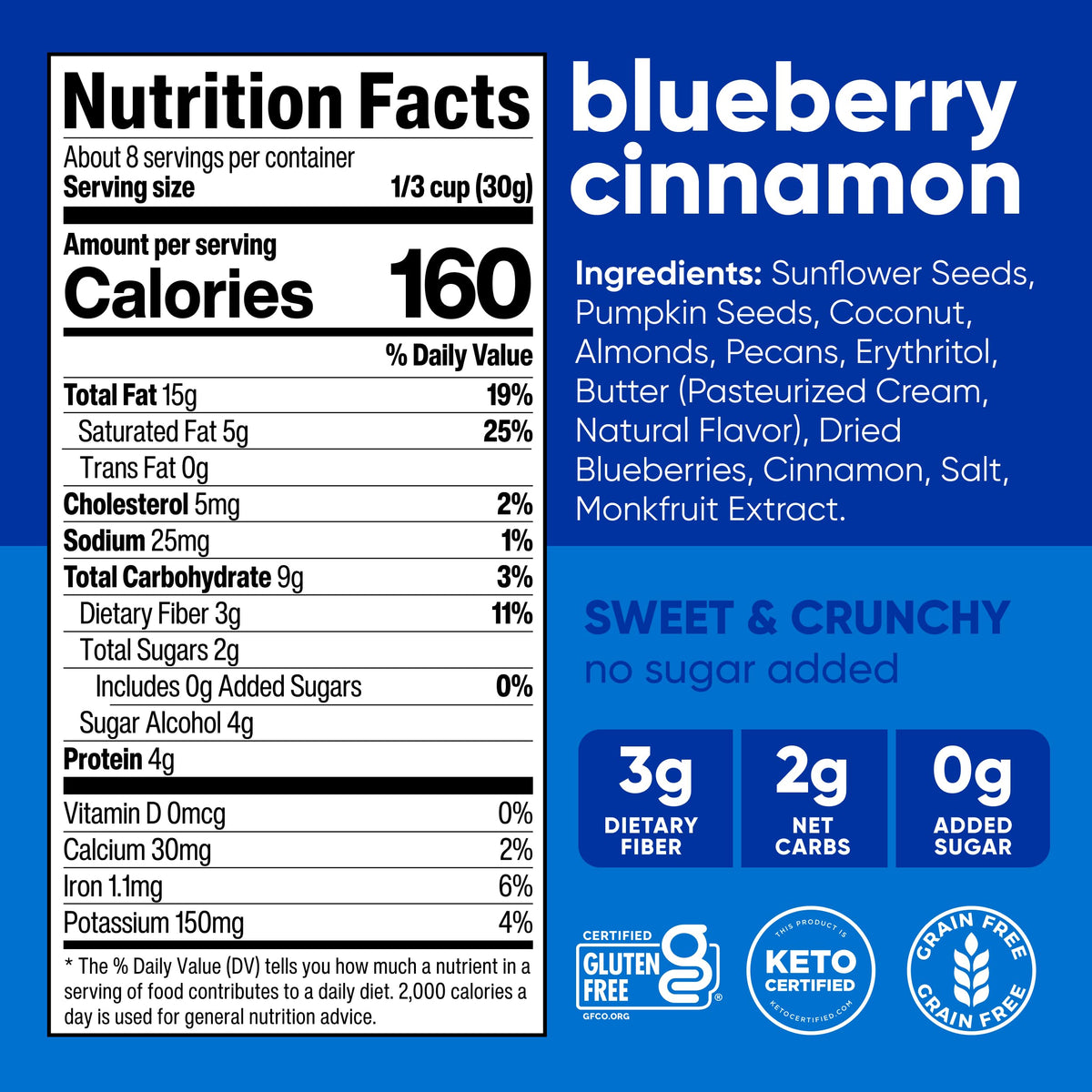 NuTrail Blueberry Cinnamon Granola in a bowl for a nourishing morning routine