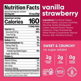 NuTrail granola cereal cup with milk, a keto-friendly low-carb option.