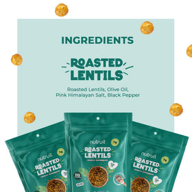 Nutruit 8-pack box of roasted lentil snacks ready for gifting or travel.