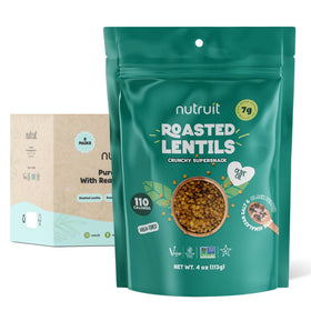 Nutruit Roasted Lentil Snacks Himalayan Salt & Black Pepper pack for on-the-go protein.