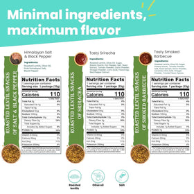 Nutruit lentil snacks on-the-go box, portable 1.2 oz portions.