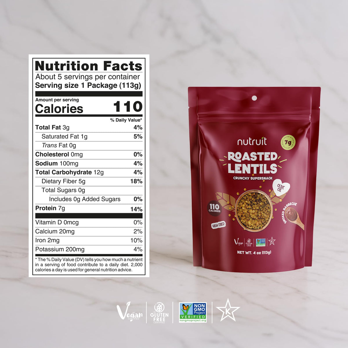 Snack on the go with Nutruit lentil snacks during workouts