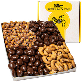 Nuts.com gift tray front view, ideal festive gift packaging and display.