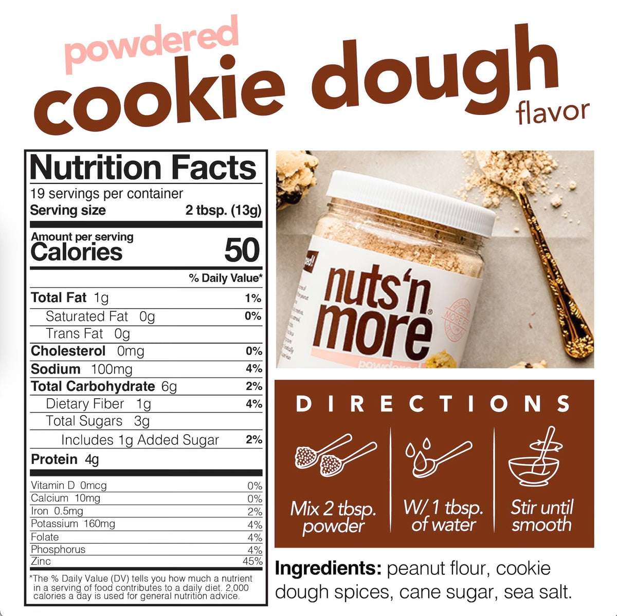 Nuts 'N More Peanut Powder enhances baking for muffins and pancakes.
