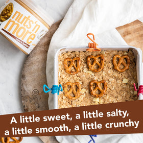 Nuts N More gluten-free, non-GMO labeling communicates clean snacking options.