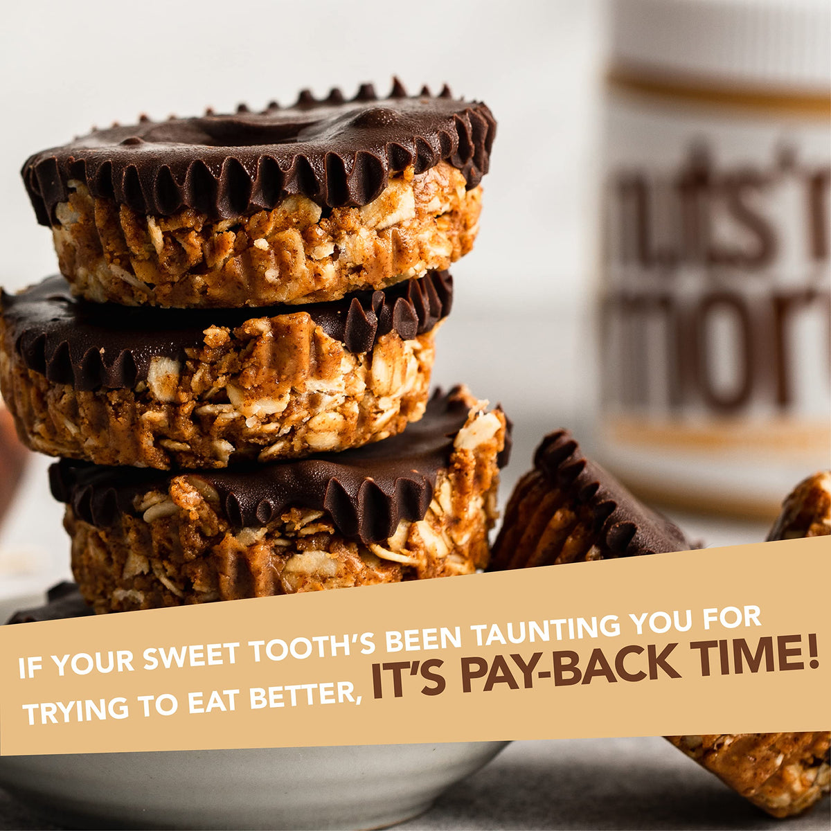 Nuts N More Toffee Crunch protein bars mix with spread for extra bite