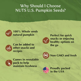 Versatile pumpkin seeds for trail mixes and energy bites