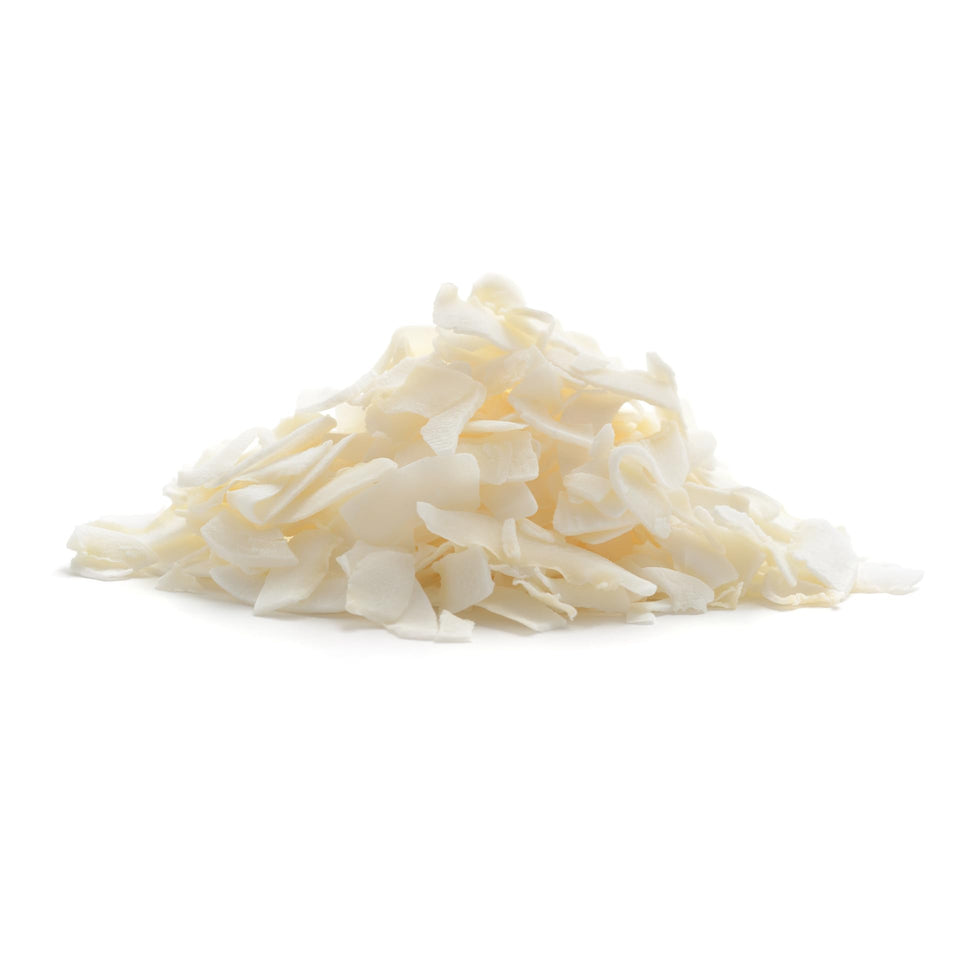 NUTS U.S. Coconut Chips unsweetened raw bag highlights a fiber-rich snack option.