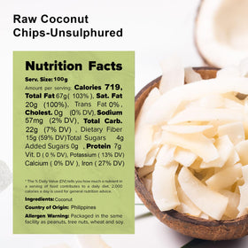 NUTS U.S. coconut chips upgrade smoothies and salads.