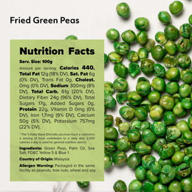 NUTS U.S. green peas packaging front – USA packaged for quality.
