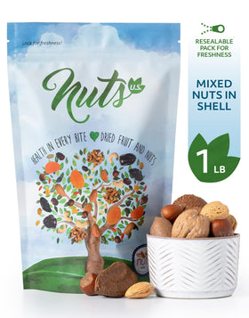 NUTS U.S. mixed in-shell walnuts image: omega-3 rich addition to meals.