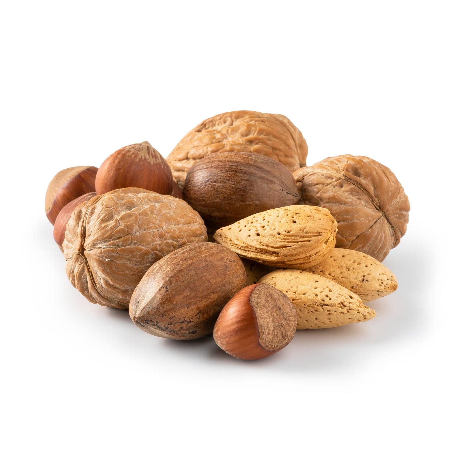 NUTS U.S. mixed nuts in shell almonds, on-the-go snack with fresh crunch.
