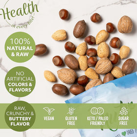 NUTS U.S. mixed nuts in shell hazelnuts, smooth crunch for snacking.