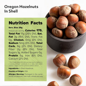 NUTS U.S. Oregon hazelnuts roasted to deliver buttery flavor