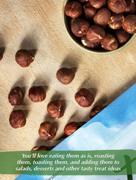 Versatile hazelnuts from NUTS U.S. ideal for salads, baking, and desserts.