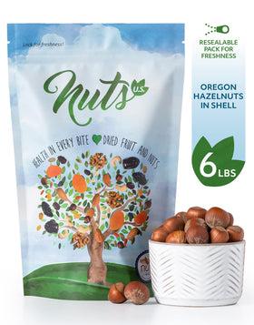 NUTS U.S. Raw unsalted Oregon hazelnuts in shell, ideal for roasting