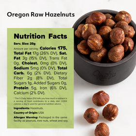 NUTS U.S. Oregon Hazelnuts shell-free kernels ready to eat.