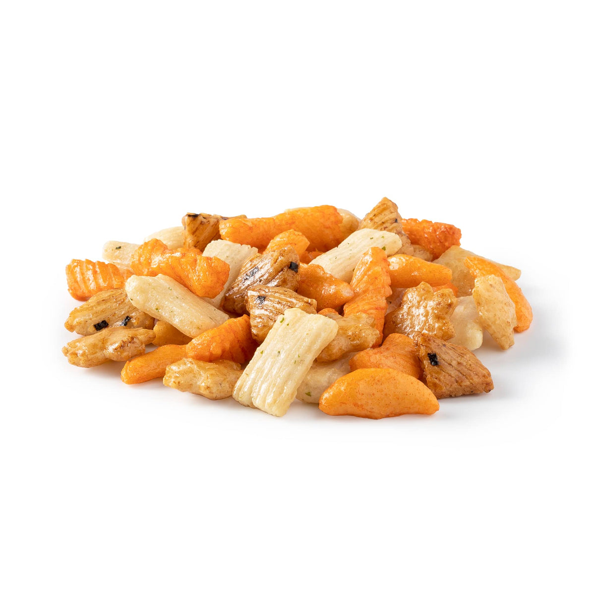 NUTS U.S. Oriental Rice Crackers in a resealable bag for freshness.